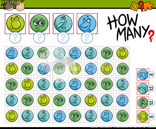 Image of counting game cartoon illustration