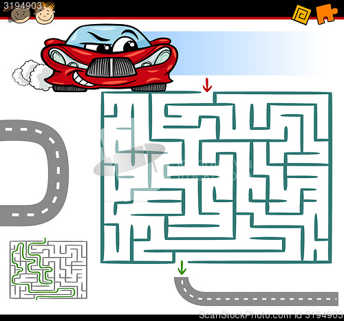 Image of cartoon maze or labyrinth game