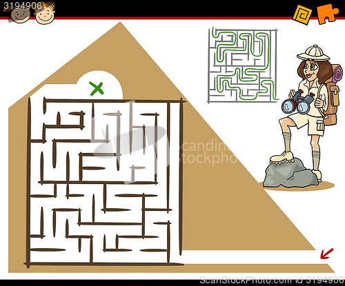 Image of cartoon maze or labyrinth game