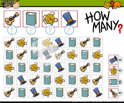 Image of counting game cartoon illustration