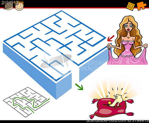 Image of cartoon maze or labyrinth game