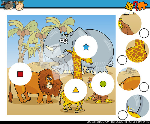 Image of match pieces game cartoon