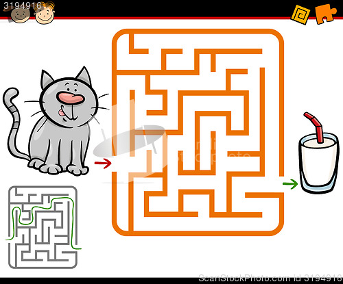 Image of cartoon maze or labyrinth game