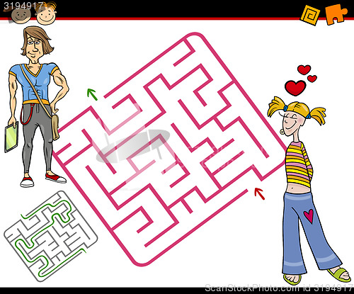 Image of cartoon maze or labyrinth game