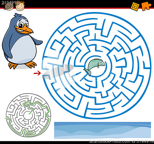 Image of cartoon maze or labyrinth game