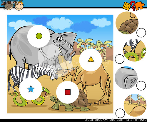 Image of match pieces game cartoon