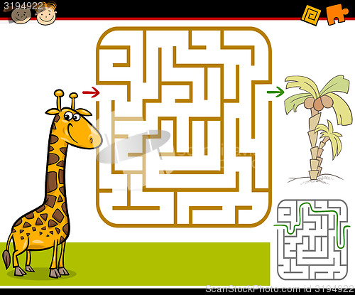 Image of cartoon maze or labyrinth game