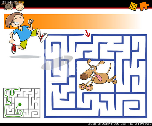 Image of cartoon maze or labyrinth game