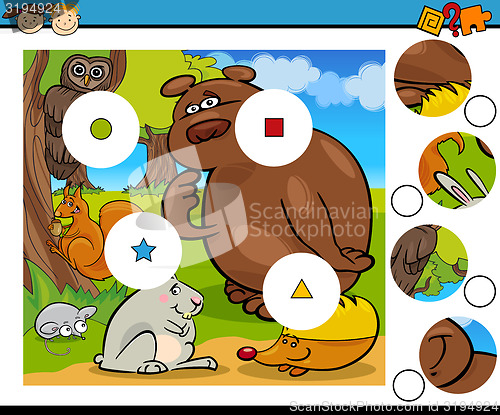 Image of match pieces game cartoon