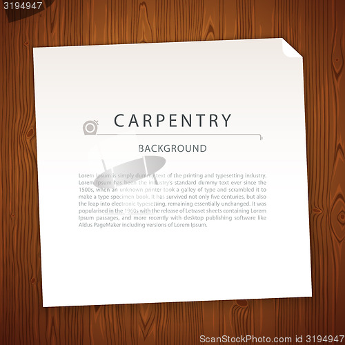 Image of Carpentry Background on Wooden Texture