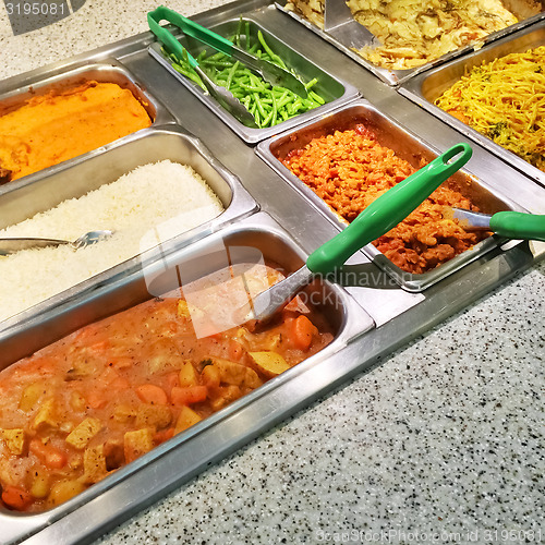 Image of Buffet with variety of vegetarian food