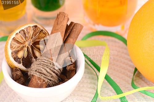 Image of old fruits on white plate and juice