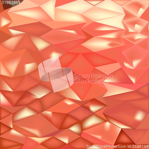 Image of Orange Crystals Abstract Low Polygon Background