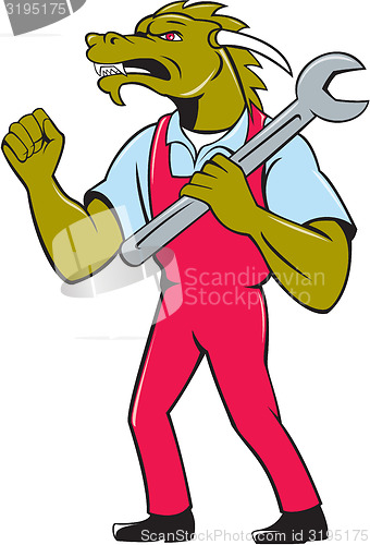 Image of Dragon Mechanic Spanner Fist Pump Isolated