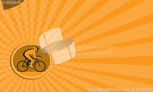 Image of Business card Cyclist Riding Bicycle Cycling Racing Circle Retro