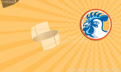 Image of Business card Chicken Rooster Head Side Circle Retro