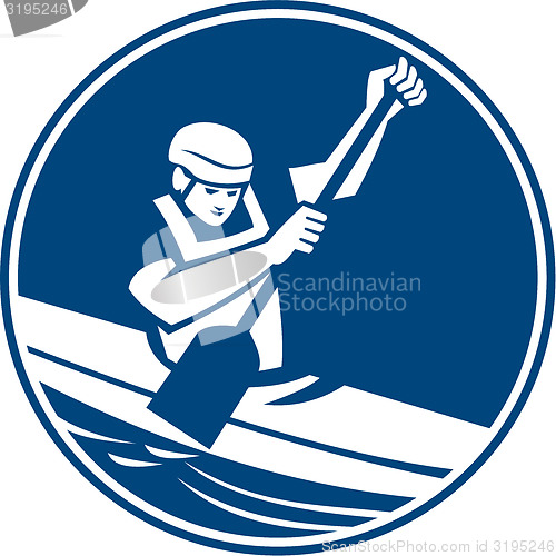 Image of Canoe Slalom Circle Icon