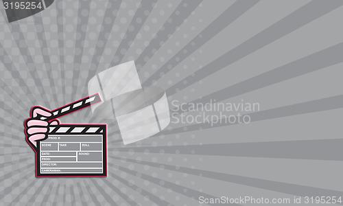 Image of Business card Movie Clapboard Hand Cartoon