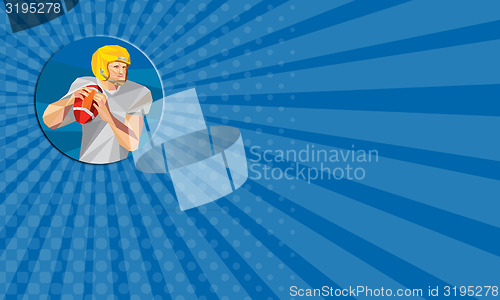 Image of Business card American Football Quarterback QB Low Polygon