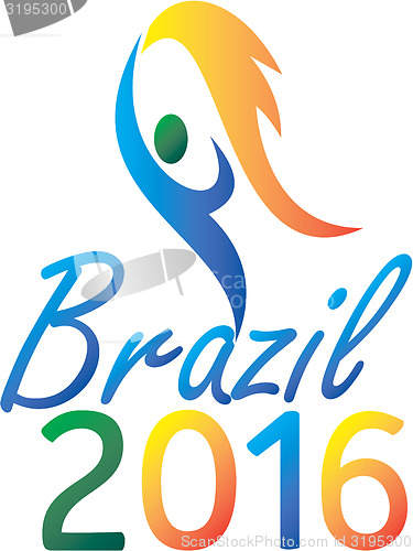 Image of Brasil 2016 Summer Games Flaming Torch