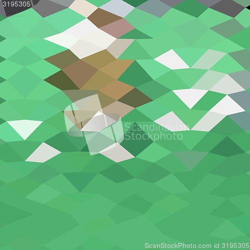 Image of Emerald Green Abstract Low Polygon Background