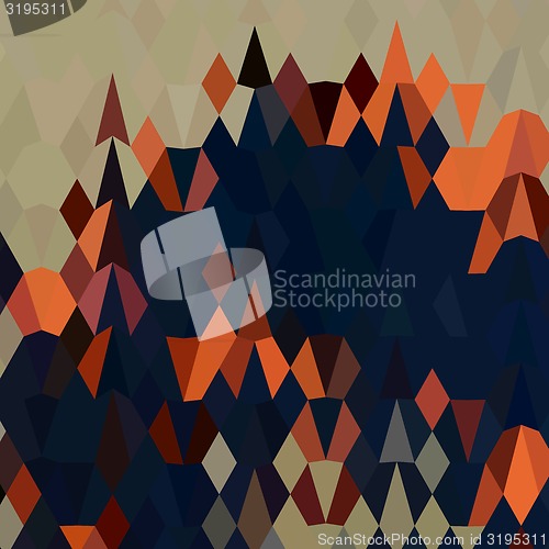 Image of Orange Blue Abstract Low Polygon Background