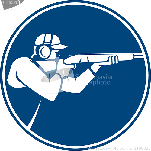 Image of Trap Shooting Shotgun Circle Icon