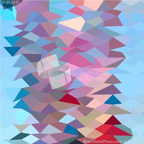 Image of Aqua Ruby Red Abstract Low Polygon Background