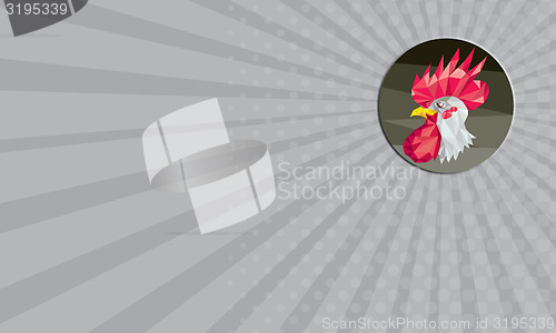 Image of Business card Chicken Rooster Head Side Low Polygon