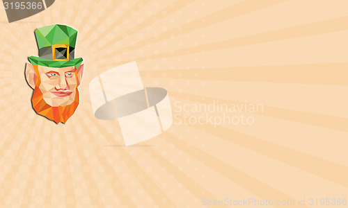 Image of Business card Leprechaun Head Low Polygon