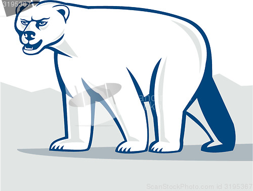 Image of Polar Bear Isolated Cartoon