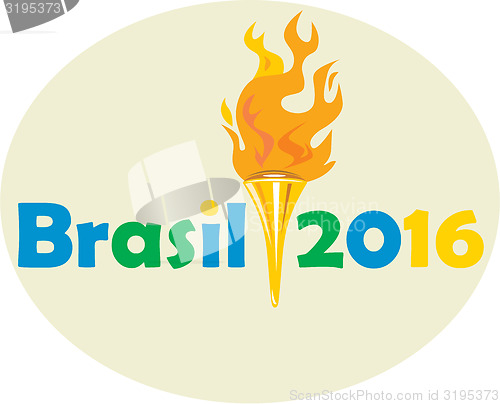 Image of Brasil 2016 Summer Games Flaming Torch