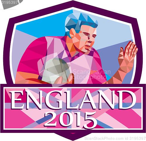 Image of Rugby Player Fend Off England 2015 Low Polygon