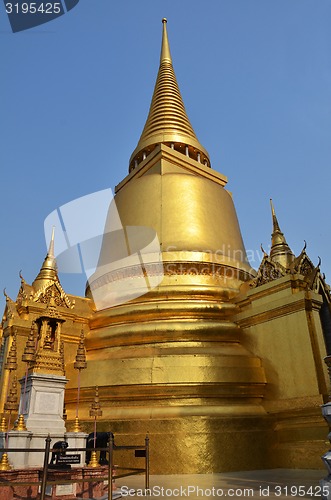 Image of Golden pagoda in Grand Palace, Bangkok, Thailand