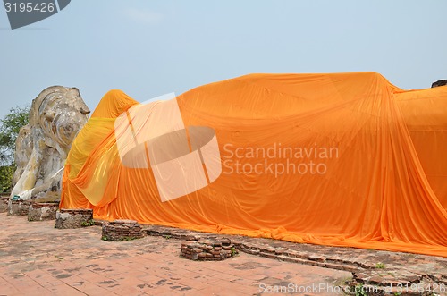 Image of Wat Lokayasutharam is Temple of Reclining Buddha in Ayutthaya 