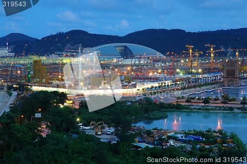 Image of View of large construction site