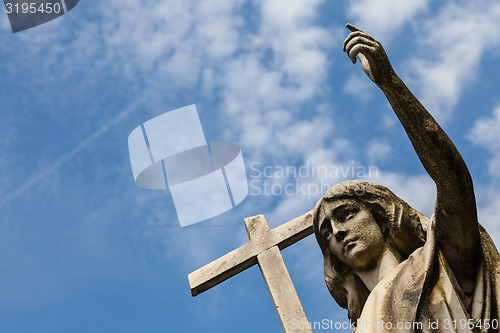 Image of Old cemetery statue