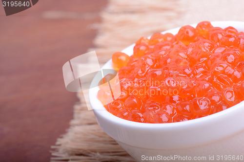Image of red caviar close up