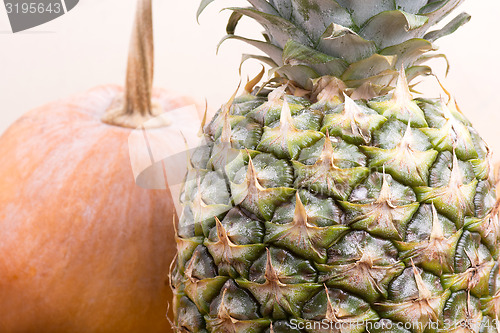 Image of fresh pineapple with pumpkin