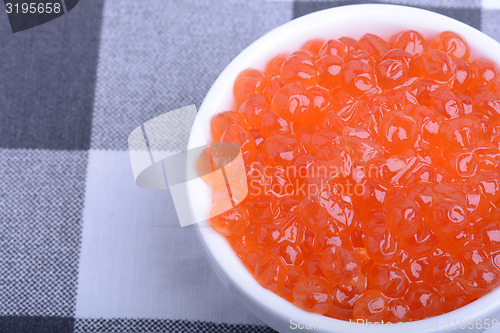 Image of red caviar close up