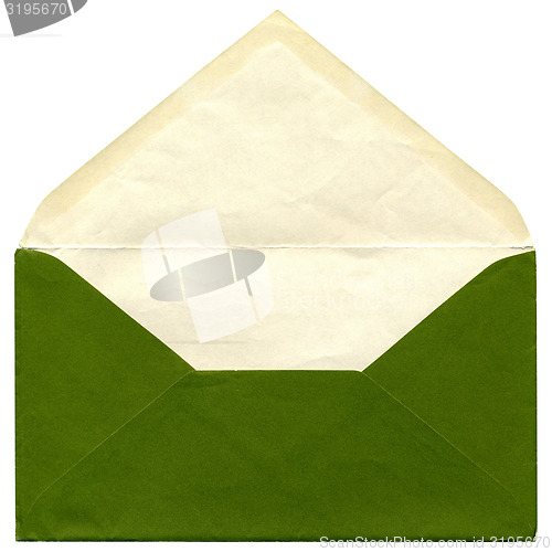 Image of Green envelope isolated