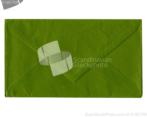 Image of Green envelope isolated