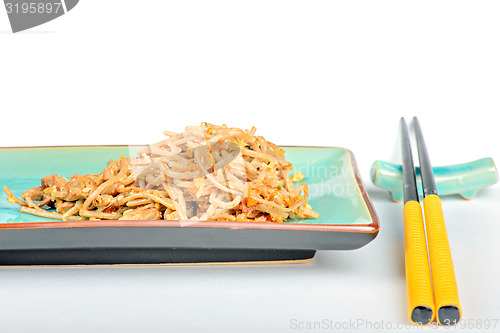 Image of China noodles with vegetables and meat