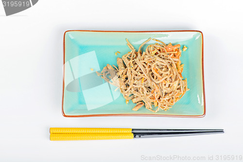 Image of China noodles with vegetables and meat