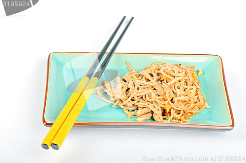 Image of China noodles with vegetables and meat