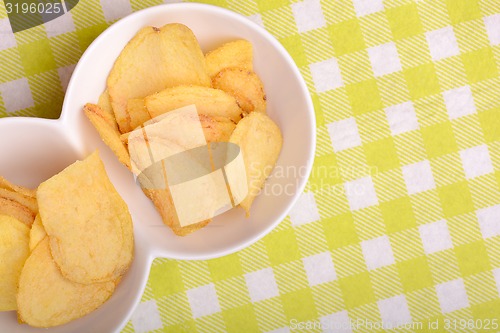 Image of Potato chips. Close up