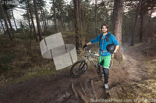 Image of ATB cyclist in the woods