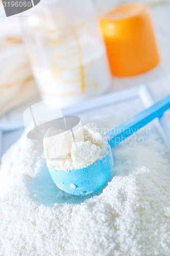 Image of baby food, dry milk