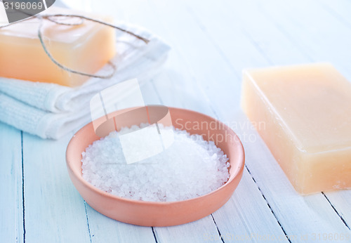 Image of sea salt and soap