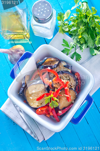Image of fried eggplant with pepper